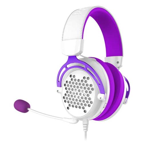 Redragon Diomedes branco / Roxo Com fio