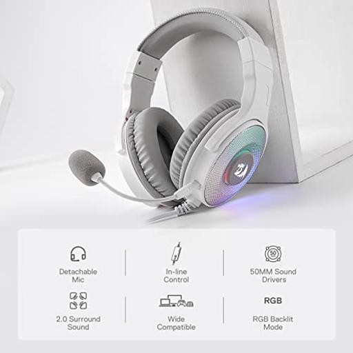 Redragon Pandora Lunar White Com fio