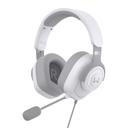Fone de ouvido Multilaser Warrior Huginn Branco / Cinza