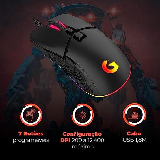 Geonav Ghost Light Gamer Com fio