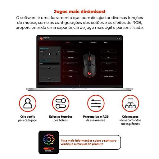 Geonav Ghost Light Gamer Com fio