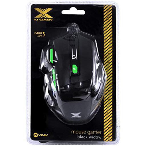 Vinik VX Gaming Black Widow Preto / Verde Com fio
