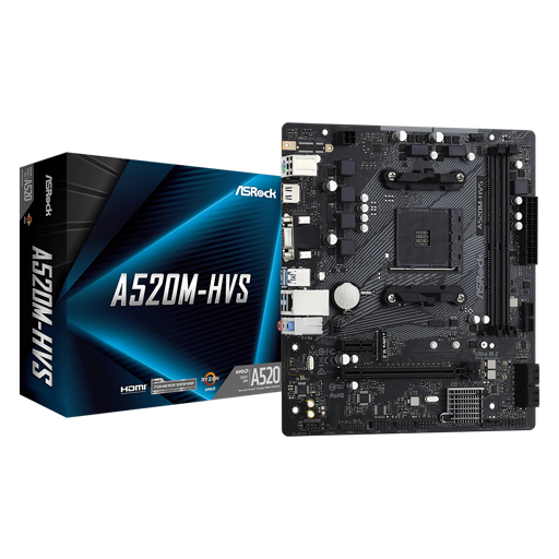ASRock A520M-HVS Micro ATX AM4
