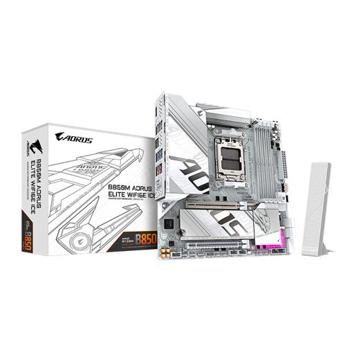 Gigabyte B850M Aorus Elite WIFI6E Ice Micro ATX AM5