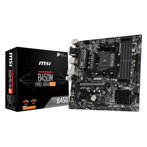 MSI B450M PRO-VDH MAX Micro ATX AM4