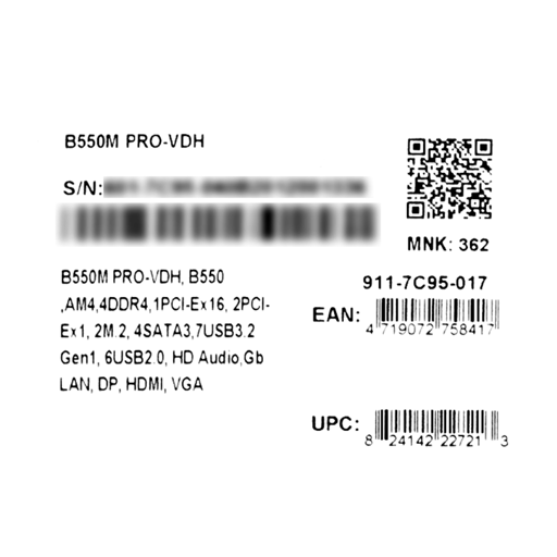 MSI B550M PRO-VDH Micro ATX AM4