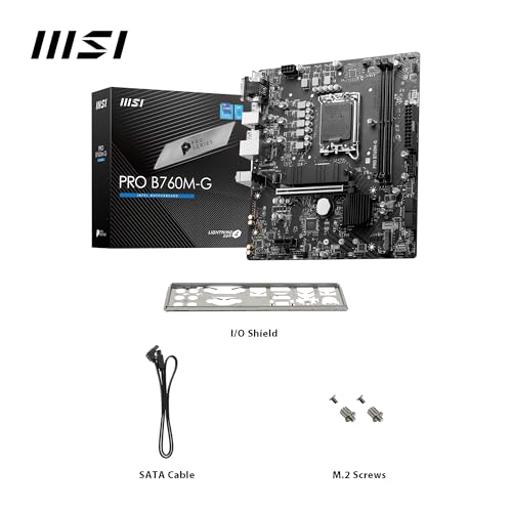 MSI PRO B760M‑G DDR5 Micro ATX LGA 1700
