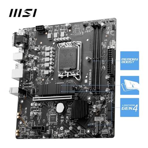 MSI PRO B760M‑G DDR5 Micro ATX LGA 1700