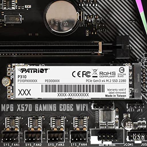 Patriot P310 480 GB M.2-2280  PCIe 3.0 X4  NVME SSD