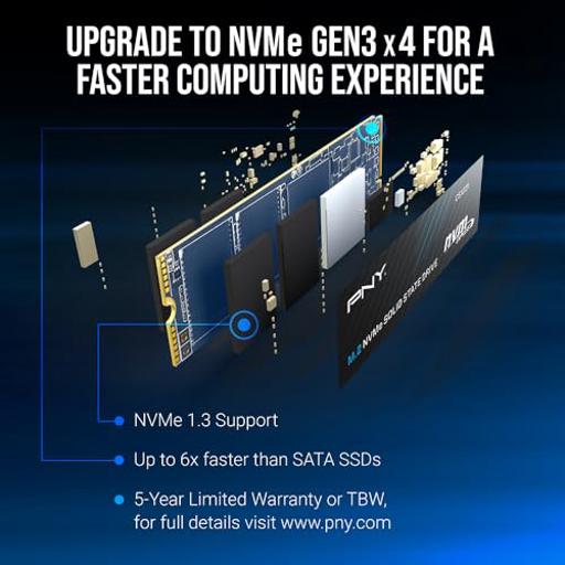 PNY CS 500 GB M.2-2280  PCIe 3.0 X4  NVME SSD