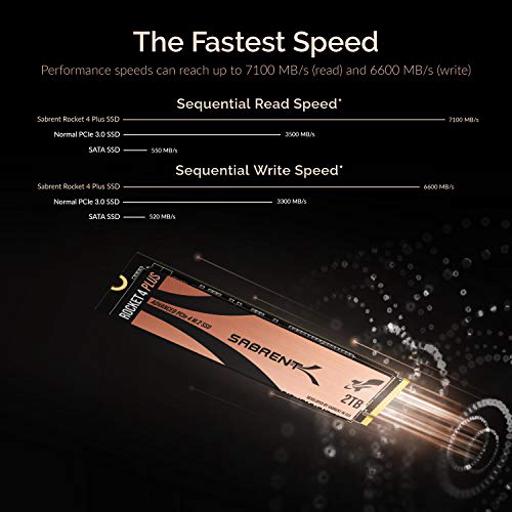 Sabrent Rocket 4 Plus 2 TB M.2-2280  PCIe 3.0 X4  NVME SSD