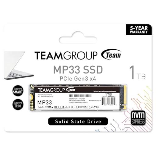TeamGroup MP33 1 TB M.2-2280  PCIe 3.0 X4  NVME SSD