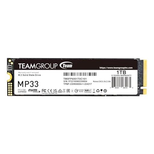 TeamGroup MP33 1 TB M.2-2280  PCIe 3.0 X4  NVME SSD