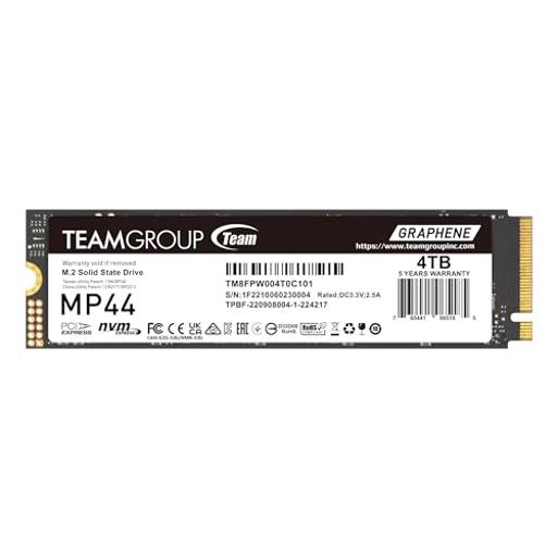 TeamGroup MP44 4 TB M.2-2280  PCIe 4.0 X4  NVME SSD