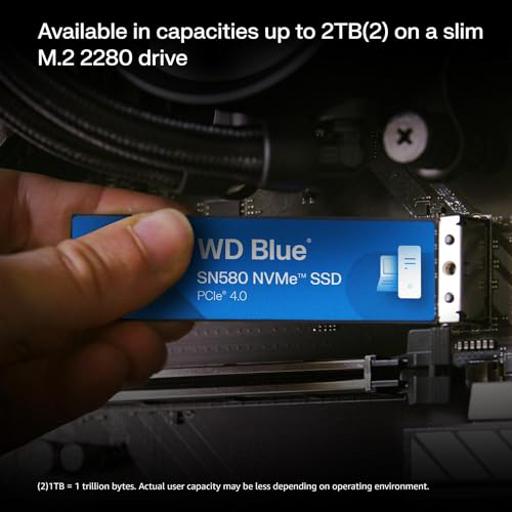 Western Digital Blue SN580 500 GB M.2-2280  PCIe 4.0 X4  NVME SSD