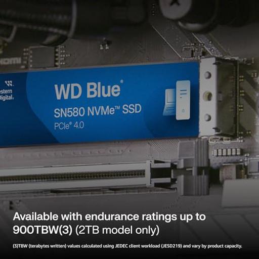 Western Digital Blue SN580 500 GB M.2-2280  PCIe 4.0 X4  NVME SSD