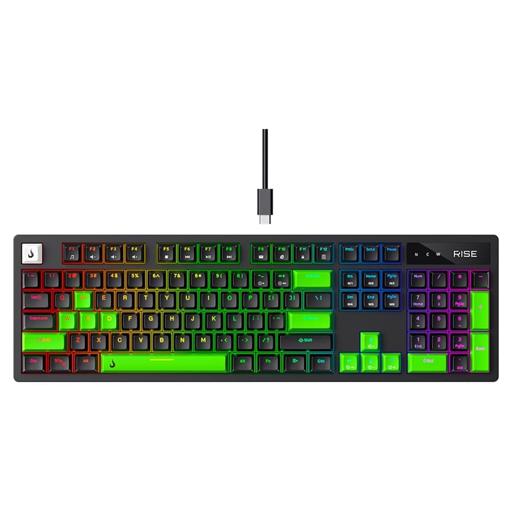 Rise Mode GM2 Full Black and Green RGB