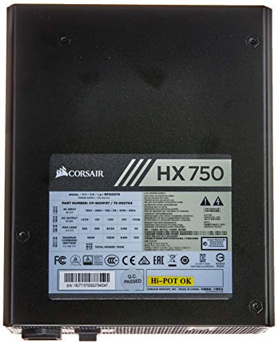 Corsair HX750 750W 80 Plus Platinum Modular 750 W Certificado 80+ Platinum Full-Modular ATX12V / EPS12V