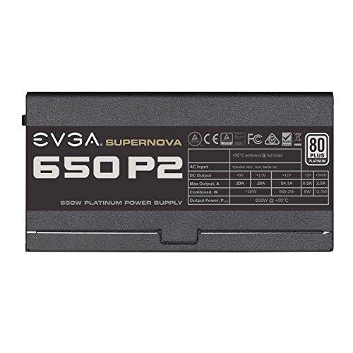 EVGA 220-P2-0650-X1 650 W Certificado 80+ Platinum Full-Modular ATX12V / EPS12V