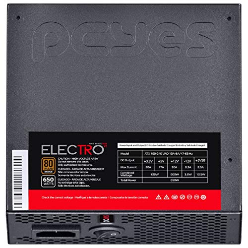 PCYes Electro V2 650 W Certificado 80+ Bronze  ATX