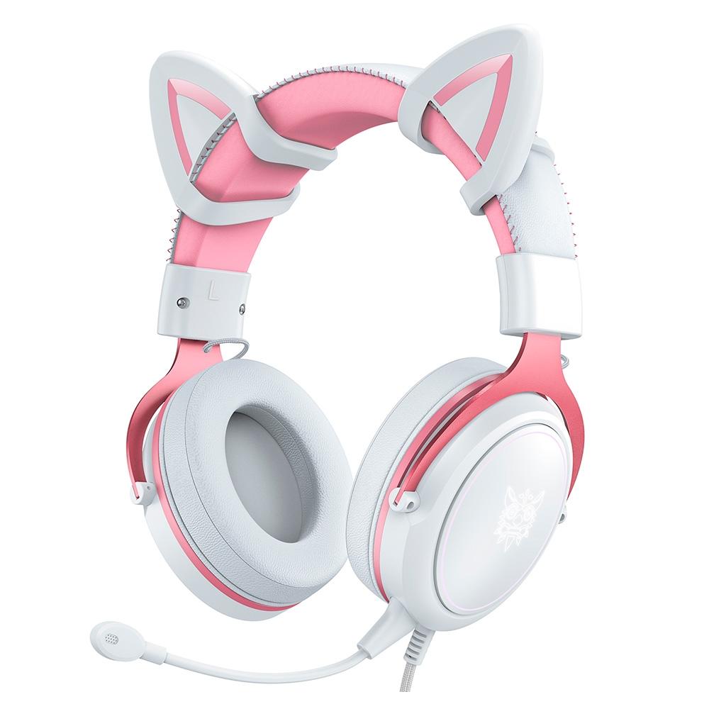 Fone de ouvido Onikuma  X10 Pink Cat Ears