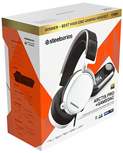 SteelSeries Arctis Pro Branco + GameDAC Hi-Res Com fio