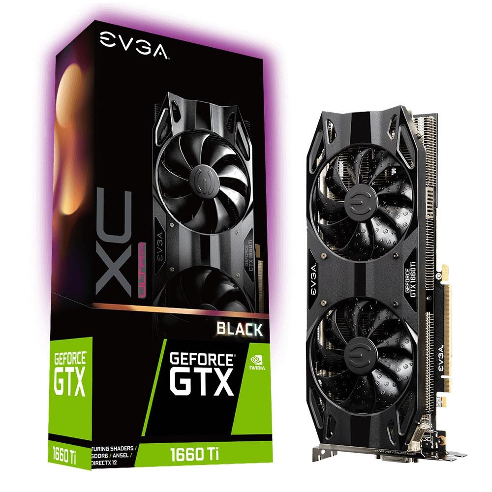 Placa de vídeo EVGA GeForce GTX 1660 Ti XC ULTRA BLACK GAMING 6GB 