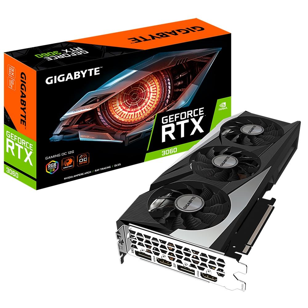 Placa de vídeo Gigabyte GeForce RTX 3060 Gaming OC12GB 